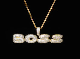 Foto van Sieraden topgrillz iced out cubic zircon custom name pendant hip hop men necklace with charm 4mm ten