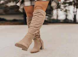 Foto van Schoenen women knee high boots new fashion lace up sexy heels shoes winter warm size
