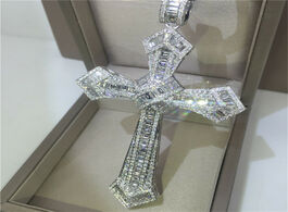 Foto van Sieraden 14k gold long diamond cross pendant 925 sterling silver party wedding pendants necklace for