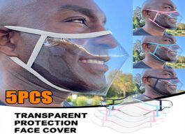 Foto van Beveiliging en bescherming 5pcs protector facial transparent face mask with clear window visible exp