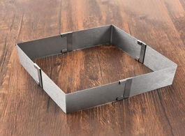 Foto van Huis inrichting baking frame rectangular adjustable cake mould tin square stainless steel