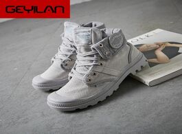 Foto van Schoenen fashion high top sneakers canvas shoes women casual white red gray flat female basket lace 