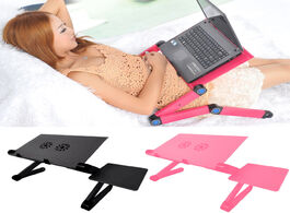 Foto van Meubels 420 260mm adjustable aluminum laptop desk stand table vented ergonomic tv bed working office
