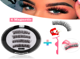 Foto van Schoonheid gezondheid magnetic false eyelashes natural lashes eyelash with four magnets lash reusabl