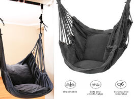 Foto van Meubels new portable hammock chair hanging rope swing seat for adults kids garden indoor outdoor fas