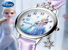 Foto van Horloge disney frozen princess series elsa luxury bling rhinestone crown snowflake pendant beautiful