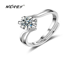 Foto van Sieraden nehzy 925 sterling silver new woman fashion jewelry high quality crystal zircon flower open