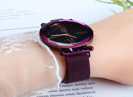 Foto van Horloge luxury starry sky stainless steel mesh bracelet crystal analog quartz wristwatches ladies sp