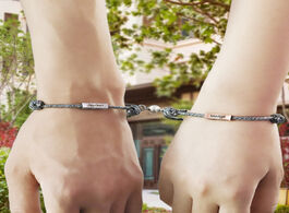 Foto van Sieraden 1 pair custom name bracelet the pledge of eternal love magnet attracts each other staniless