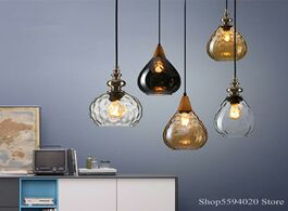 Foto van Lampen verlichting nordic loft vintage glass pendant lights led lamp coffee decor hanging suspension