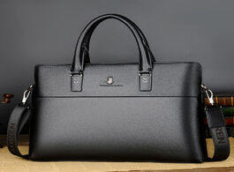 Foto van Tassen male shoulder top handle genuine leather bags fashion luxury brand crossbody 2020 casual trav