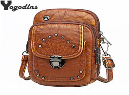 Foto van Tassen vintage pu leather crossbody bags rivet women messenger shoulder bag small female handbags an