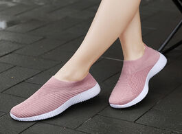Foto van Schoenen 2020 women sneakers vulcanized shoes sock summer slip on flat plus size 42 loafers walking 