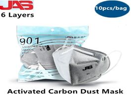 Foto van Beveiliging en bescherming industrial dustproof masks activated carbon 6 layers protective breathabl