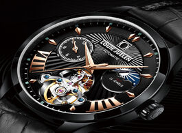 Foto van Horloge louie juelen new automatic mechanical watch men luxury waterproof tourbillon business watche
