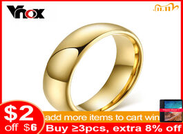 Foto van Sieraden vnox classic tungsten ring for women smooth hand polishing custom name wedding anniversary 