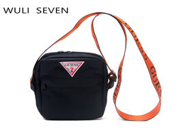 Foto van Tassen wuli seven bag man shoulder luxury black versatile purses handbag orange strap bolsa feminina