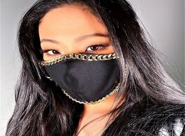 Foto van Sieraden punk metal chain face mask jewelry for women simple sexy nightclub party accessory gift