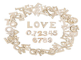 Foto van Huis inrichting 100pcs wood english alphabet decorative letters wooden numbers mini ornaments scrapb