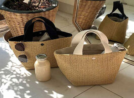 Foto van Tassen vento marea women straw bag for beach 2020 bohemian style small totes knitting summer purses 