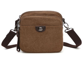 Foto van Tassen brand designer canvas bag mini messenger shoulder for men high quality casual waist bolso sma