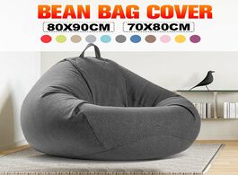 Foto van Meubels large medium small lazy sofas cover chairs without filler linen cloth lounger seat bean bag 