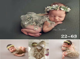 Foto van Baby peuter benodigdheden newborn photography props handknit fabric outfits for