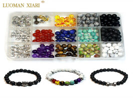 Foto van Sieraden 274 pcs beads kits round natural stone sets jewelry accessory charms elastic string diy bra