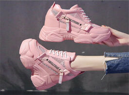Foto van Schoenen harajuku women wedges sport shoes for woman increasing 11cm chunky dad sneakers ladies brea