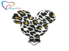 Foto van Baby peuter benodigdheden 10 pcs new leopard printed mouse silicone teether clips diy pacifier dummy