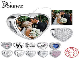 Foto van Sieraden personalized custom photo heart charms 925 sterling silver crystal beads fit original pando