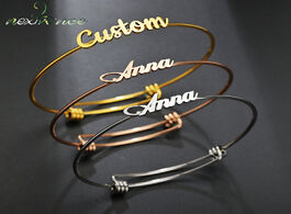 Foto van Sieraden nextvance customized name bracelet charm stainless steel adjustable personalized bangles fo
