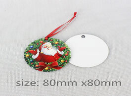 Foto van Computer 30pcs sublimation blank heat transfer printing christmas decoration pendant mdf two sided n
