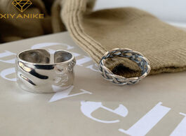 Foto van Sieraden xiyanike 925 sterling silver vintage simple width rings for women wedding couple new fashio