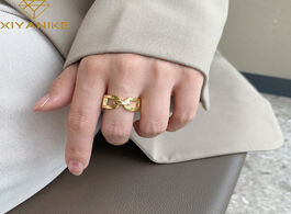 Foto van Sieraden xiyanike 925 sterling silver lock chain open finger rings for women vintage simple accessor
