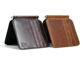 Foto van Tassen 2020 trend brand unisex genuine leather design fashion gift slim wallet travel front pocket m