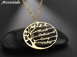 Foto van Sieraden atoztide 2020 newcustom tree of life 1 6 names necklace stainless steel birthday necklaces 