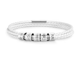 Foto van Sieraden personalized men women leather bracelet with beads bracelets for mens womens custom engrave