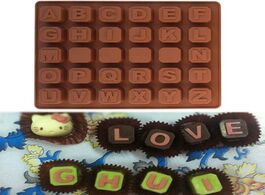Foto van Huis inrichting 26 alphabet silicone mold letters chocolate cake decorating tools tray fondant molds