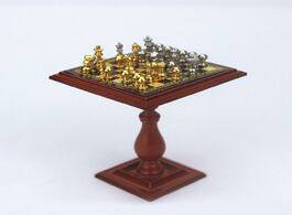 Foto van Speelgoed 1 6 12 miniature dollhouse magnetic chess board table set kids diy decor toy chessboard ga