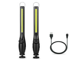 Foto van Auto motor accessoires led car repair rechargeable cob with power indicator work light magnetic base