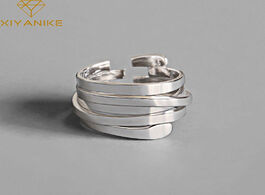 Foto van Sieraden xiyanike 925 sterling silver wedding rings simple geometric multilayer winding handmade jew