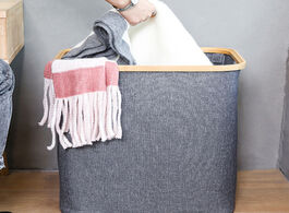Foto van Huis inrichting laundry basket with lid large bamboo dirty clothes hamper handle waterproof collapsi