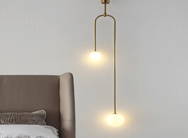 Foto van Lampen verlichting modern glass ball pendant lighting for bedroom bedside nordic gold lamp hanging l