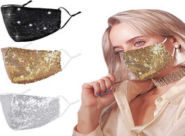 Foto van Sieraden unisex bling sequin mask decor elastic rhinestone jewellery dance party cosplay night club 