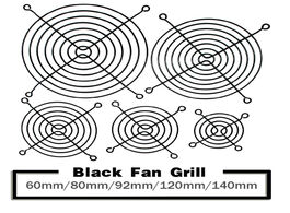 Foto van Computer 5pcs 60mm 80mm 90mm 92mm 120mm 140mm black metal mesh finger guard protective net fan grill
