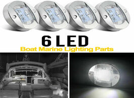 Foto van Auto motor accessoires 4pcs abs plastic 3 round marine boat 6 wide angle led cabin deck walkway cour