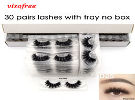 Foto van Schoonheid gezondheid visofree 30 pairs lot 3d faux mink lashes with tray no box handmade full strip