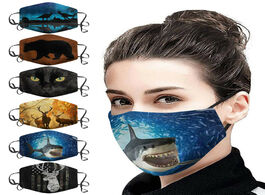 Foto van Beveiliging en bescherming animal print mask reusable mouth cotton caps washable face breathable cov