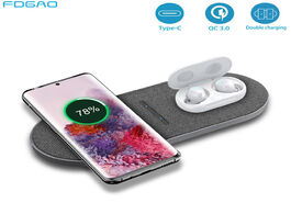 Foto van Telefoon accessoires 20w 2 in 1 qi wireless charger for iphone 12 11 xs x 8 airpods pro dual fast ch